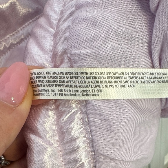 Free People Movement Lilac Satin Pullover Jacket Half Zip NWOT Size Small - Picture 8 of 12